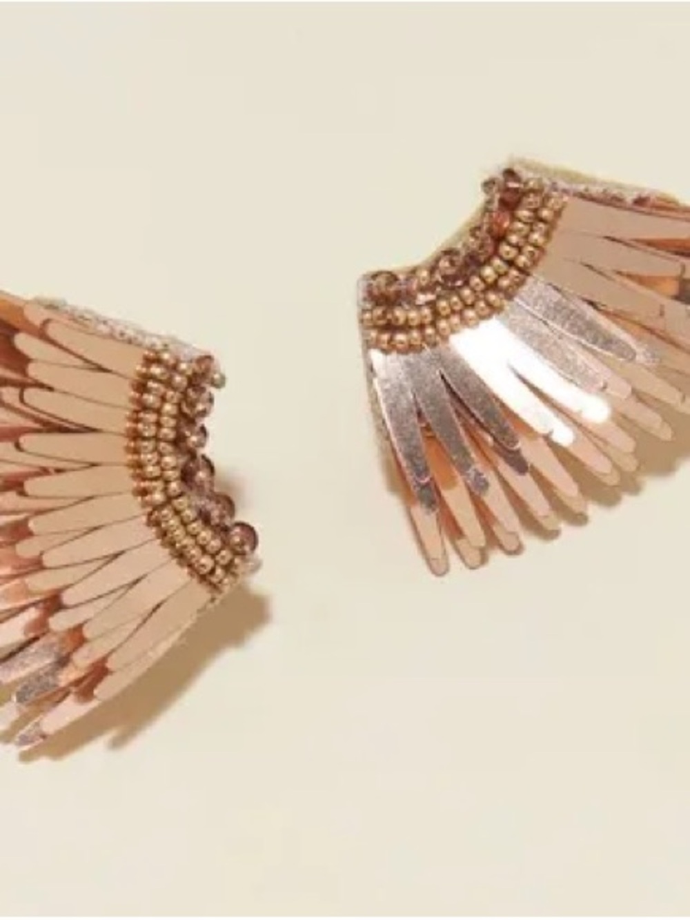 Mignonne Gavigan Rose Gold Fan Earrings
